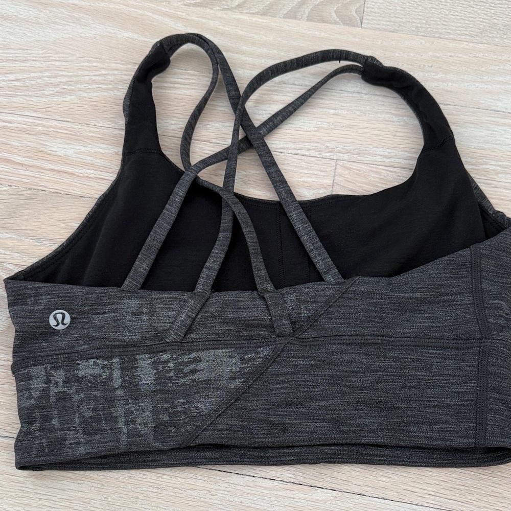 lululemon athletica Charcoal and Black Sports Bra